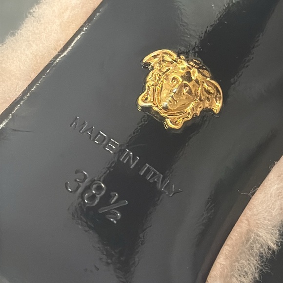 Versace Medusa faux fur mules -Authentic - Picture 7 of 12